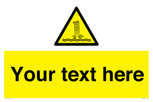 Custom warning artificial waterfall